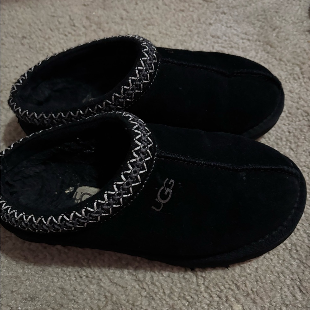 Tasman UGG Kids Black Slippers